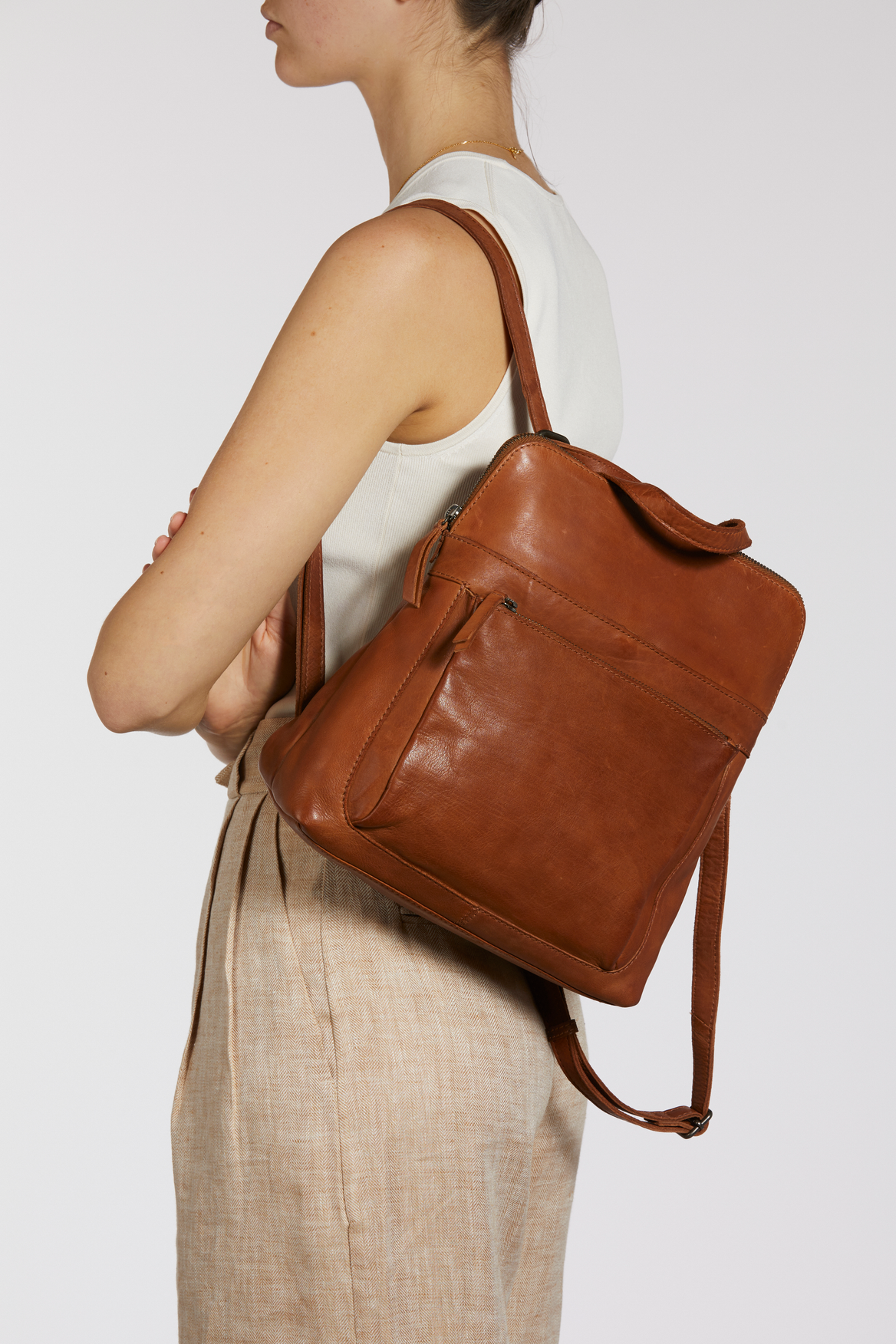 Maya Genuine Leather Convertible Backpack for Women & Men - Stylish Tote, Shoulder Bag & Laptop Bag - Perfect for Work, Travel & Daily Use