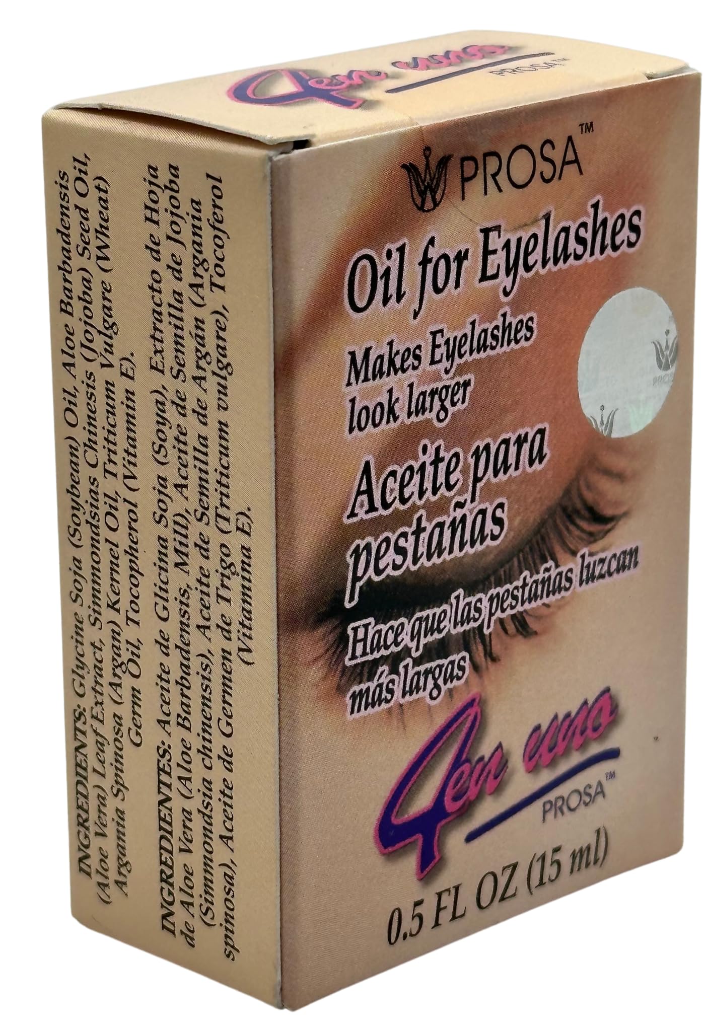 Prosa Eyelash Growth Oil - Natural Lash Enhancer for Longer, Thicker Lashes | Perfect for Nighttime Lash Care Routine & Special Occasion Makeup Prep