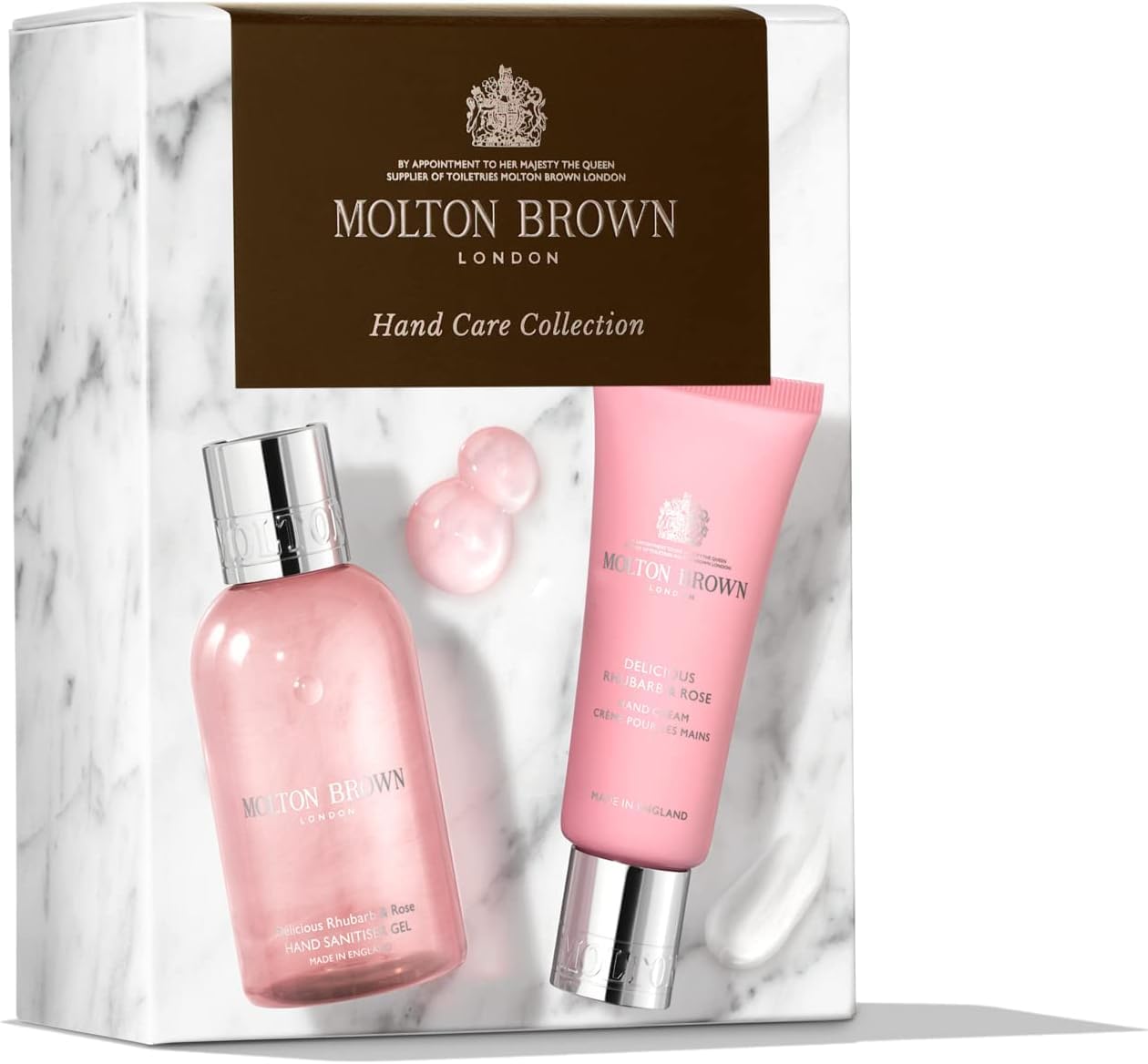 Molton Brown Delicious Rhubarb & Rose Hand Care Gift Set - Luxurious Hand Wash & Lotion Duo for Soft Skin | Perfect for Spa Days, Self-Care & Gifts