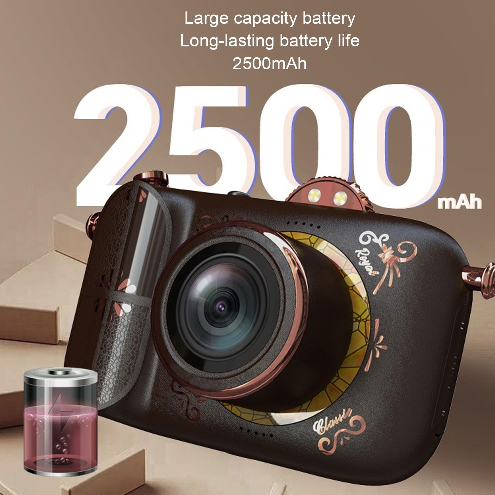 5K 96MP Digital Camera for Vlogging - 50X Digital Zoom, 3.5