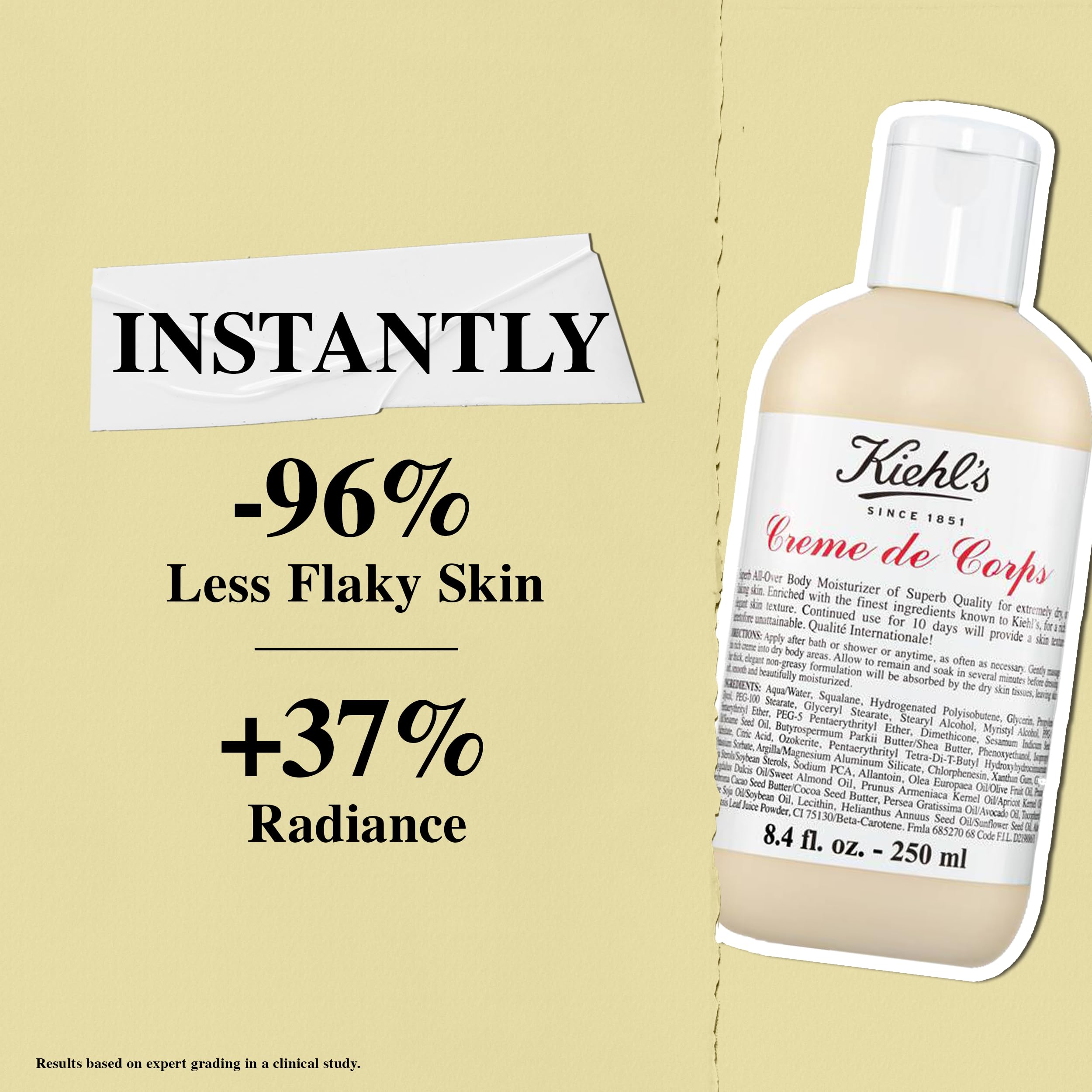 Kiehl's Creme de Corps Body Lotion Duo - Ultra Hydrating Cocoa Butter & Shea Butter Moisturizer for Dry Skin | Fast Absorbing, Non-Greasy Formula | Refill Pouch + Reusable Bottle | Perfect for Daily Skincare Routine & Winter Hydration