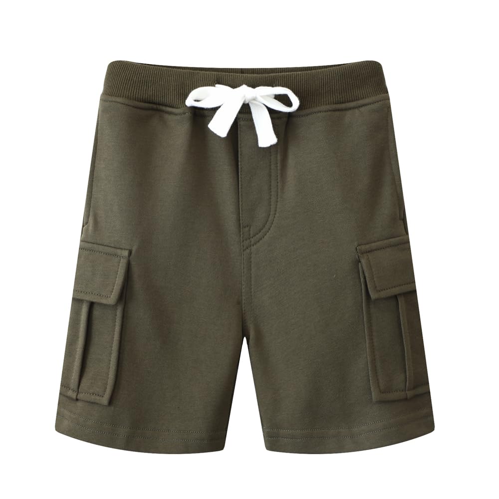 DINGDONG'S CLOSET Toddler Boys' Drawstring Cargo Shorts - Comfortable Playwear for Outdoor Activities & Summer Adventures