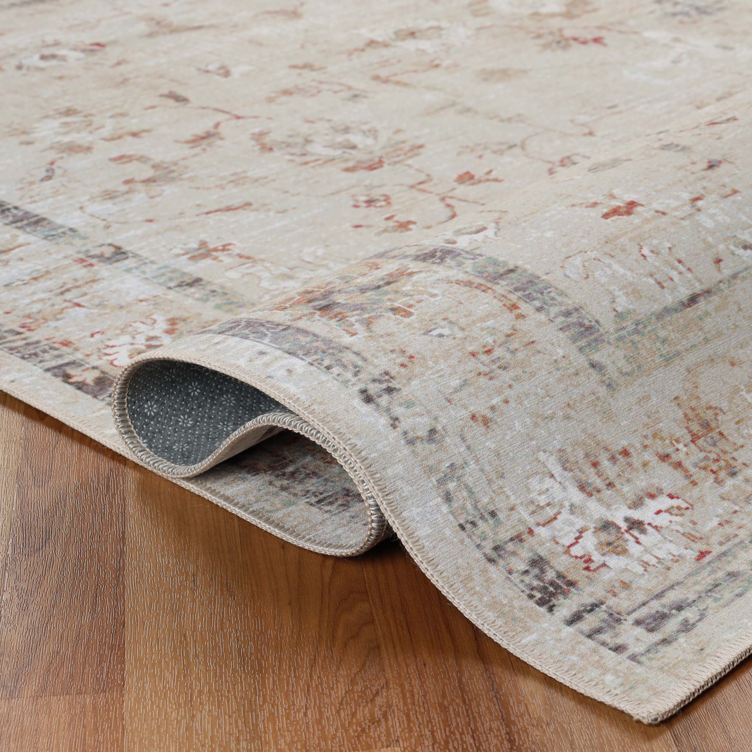 Elegant Swan Floral Non-Slip Washable Indoor Area Rug - Perfect for Living Room, Bedroom, or Hallway Runner