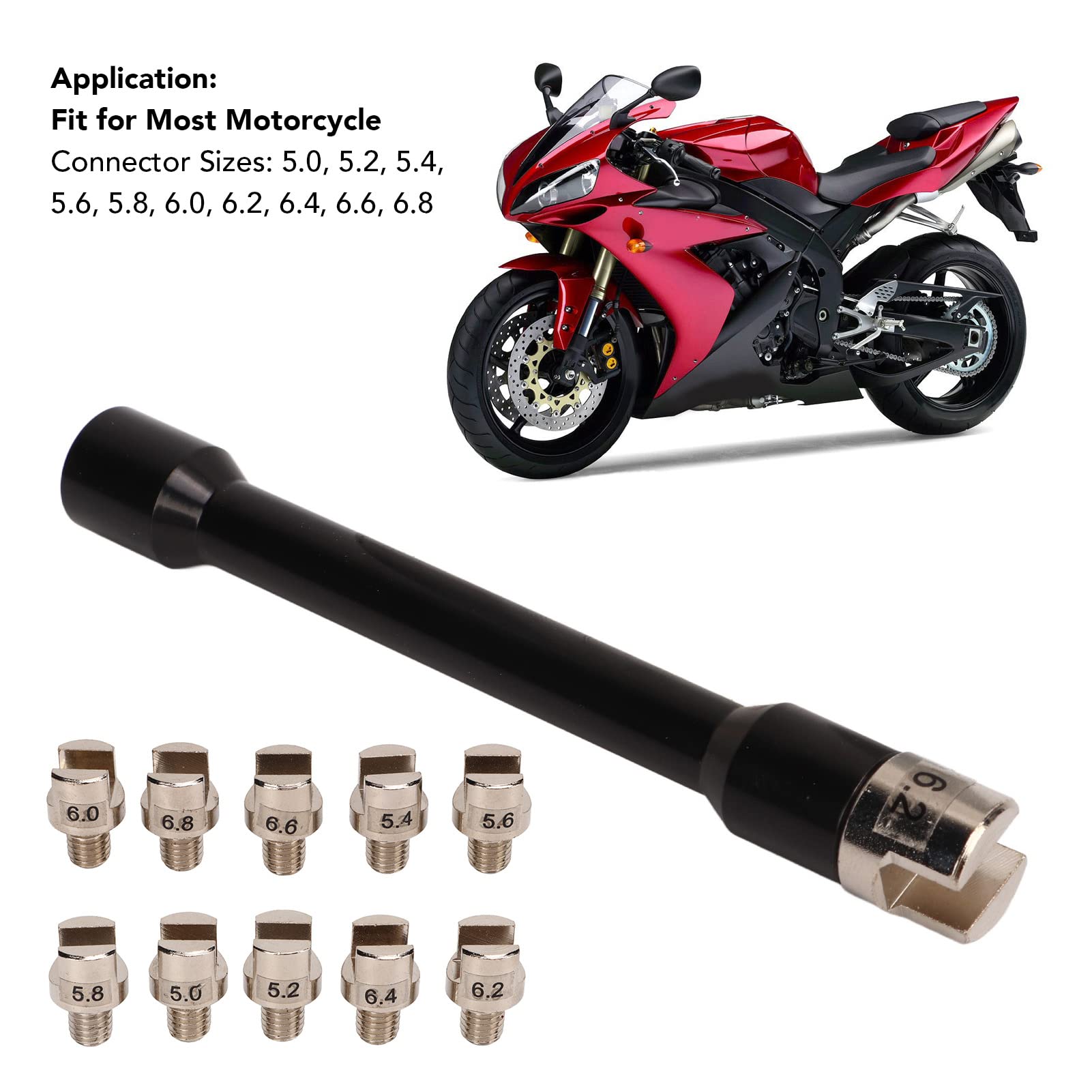 **Motorcycle Spoke Wrench Set – 5.0-6.8mm CNC Spanner Kit (93mm/3.7in) for Dirt Bike Wheel Repair & Tire Wire Adjustment – Perfect for Off-Road & Street Bikes**    *(Ideal for DIY Motorcycle Maintenance, Trail Riding, and Professional Bike Repair Shops)*