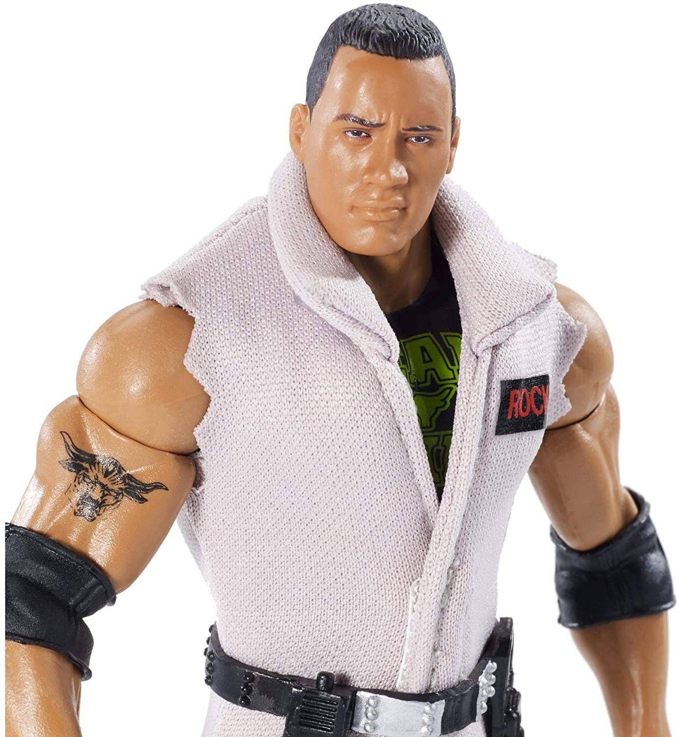 WWE Elite Ghostbusters The Rock Action Figure Collectible Toy - Perfect for Wrestling Fans, Movie Collectors & Gift Giving - Display, Play & Nostalgia Fun