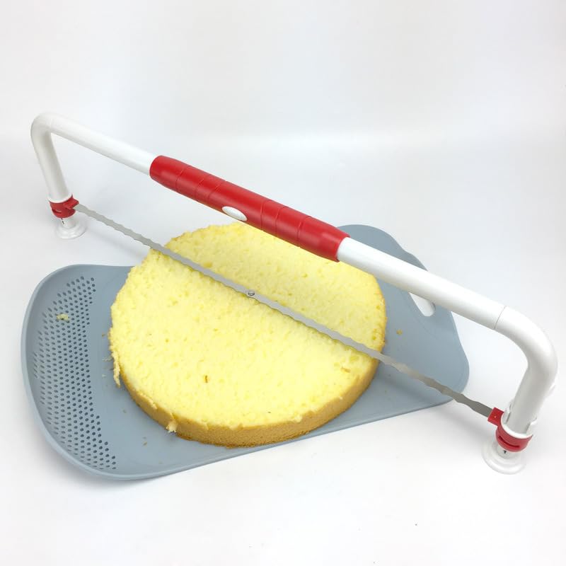 WiuCYS XL Adjustable Cake Layer Cutter - Stainless Steel Leveler Slicer for 6-16 Inch Large Cakes | Perfect for Professional Baking, Wedding Cakes, Birthday Cakes & Bread Slicing | Durable Baking Tool for Even Layers & Perfect Stratification