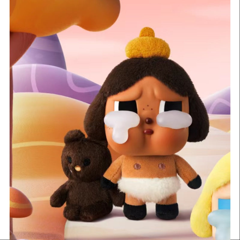 Crybaby Crying Again Series Vinyl Face Plush Secret Baby Brown (1/144 Scale) - Kawaii Anime Collectible for Display, Gift & Home Decoration
