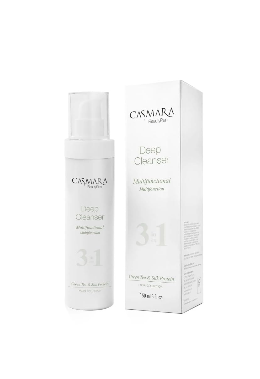 CASMARA 3-in-1 Green Tea Facial Cleanser - Deep Pore Cleansing, Exfoliating & Hydrating - Perfect for Daily Skincare & Acne-Prone Skin