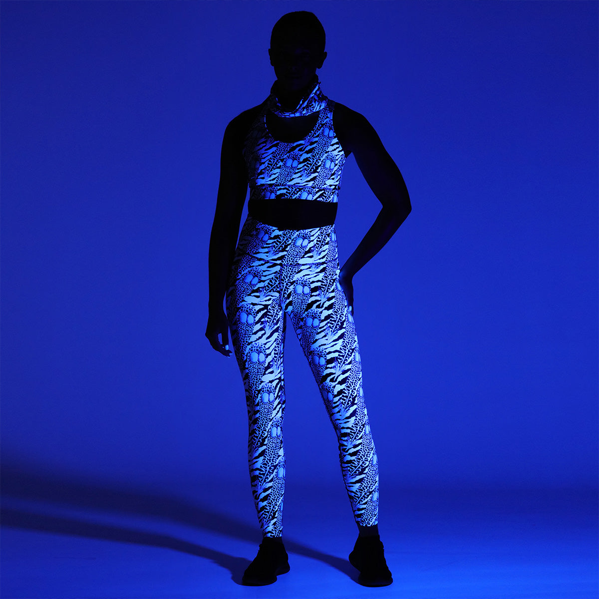 Monochrome Quill Leggings for Women - High Waisted Yoga Pants with Unique Feather Print - Perfect for Workouts, Yoga, Running & Casual Wear