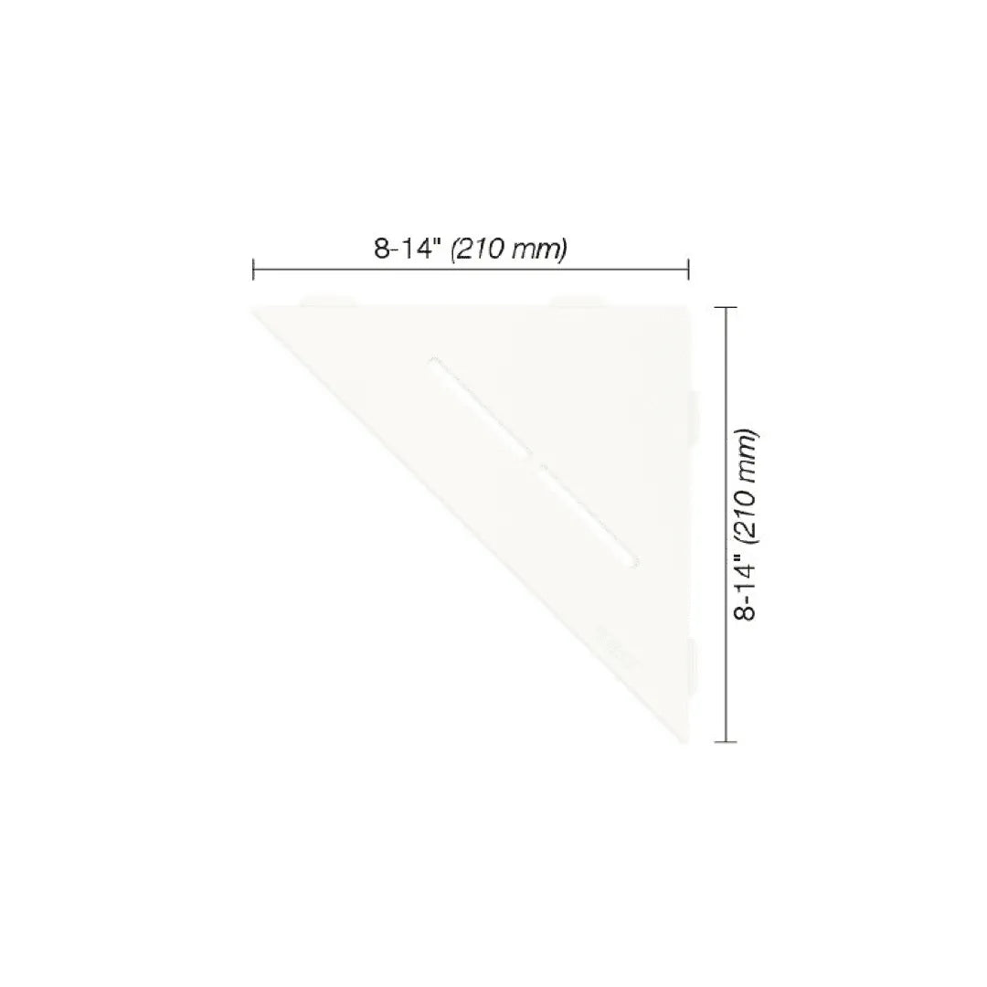 Triangular Corner Shelf - Space-Saving Storage for Bathroom, Kitchen, or Office - Pure White Modern Design