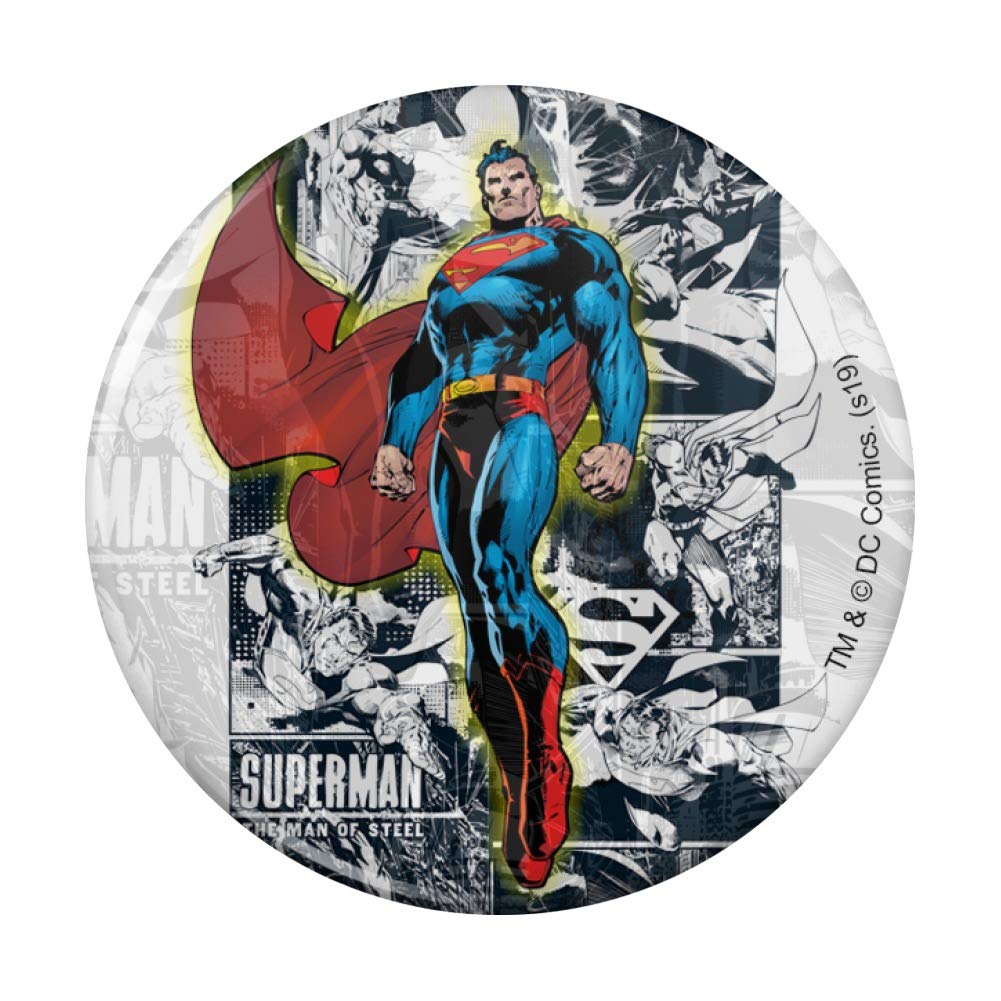 Superman Glow in The Dark Refrigerator Magnet - Decorative Fridge Button for Kitchen, Office, Dorm & Home Organization (Superhero Collectible Gift)