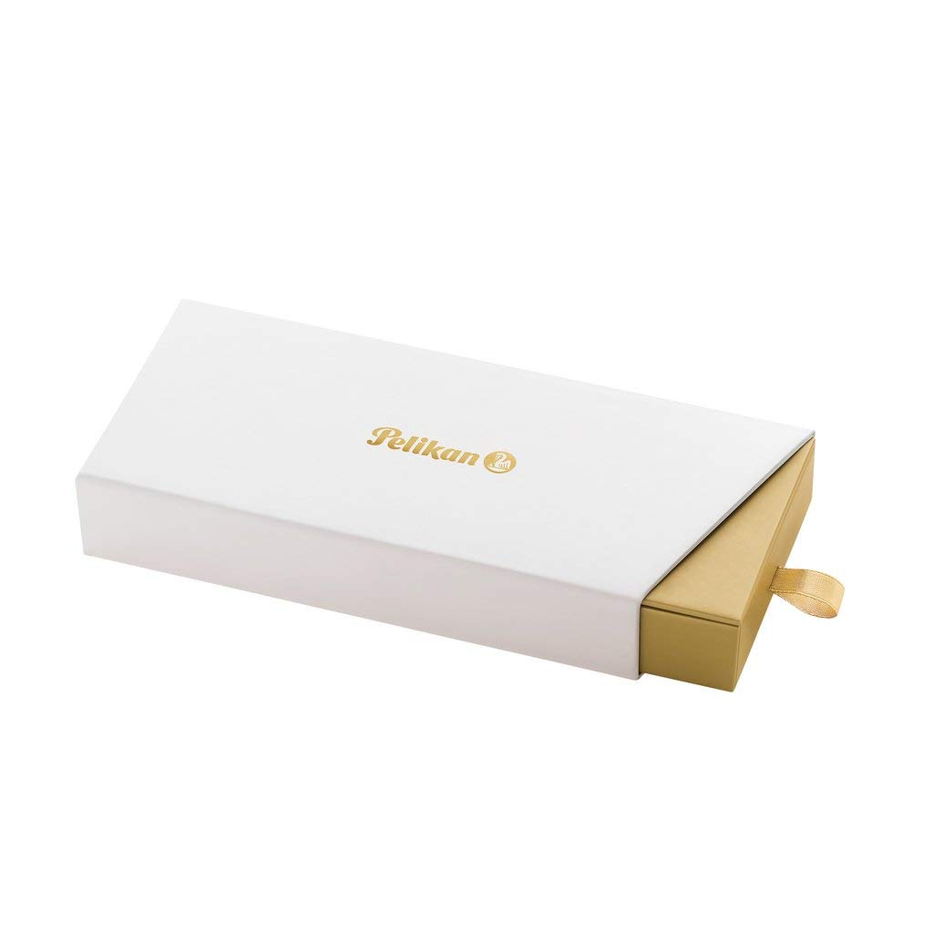 Pelikan K200 Gold Marbled Ballpoint Pen - Special Edition Tradition Fountain Pen with Gift Box (815185) - Premium Writing Instrument for Business Gifts, Collectors & Luxury Pen Enthusiasts