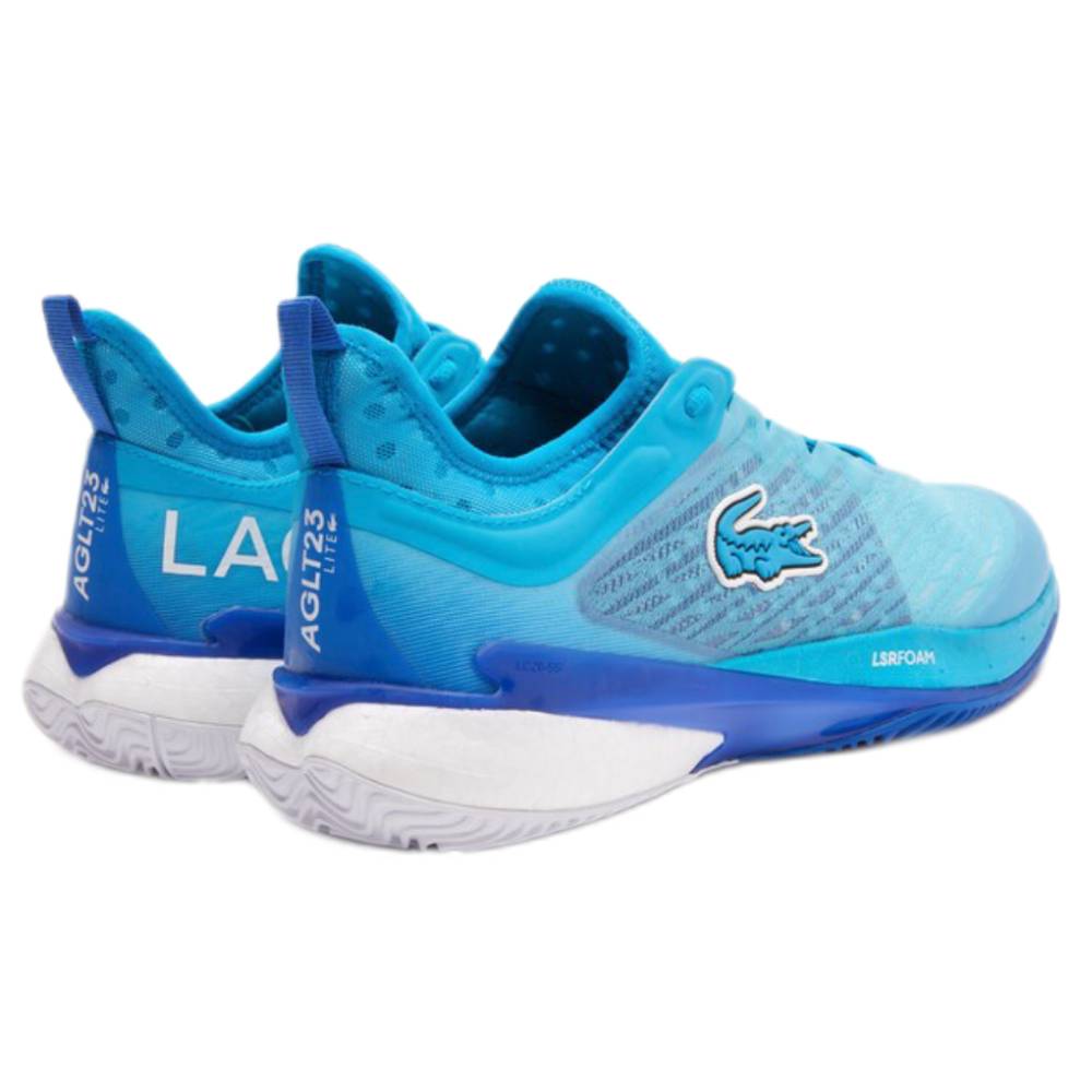 Lacoste AG LT23 Lite Men's Tennis Shoes - Lightweight Comfortable Sneakers for Men in Blue & White | Perfect for Casual Wear, Tennis & Gym Workouts
