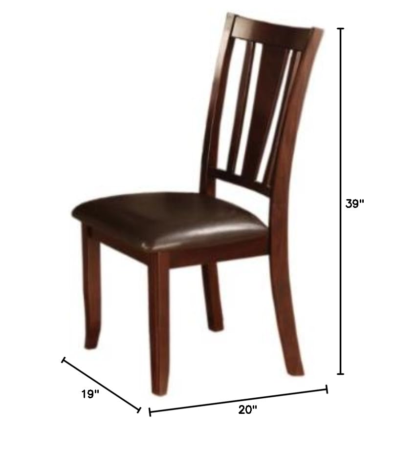 Furniture of America Anlow Dining Chairs Set of 2, Espresso Brown Wooden Chairs for Kitchen, Dining Room, and Office - Comfortable & Stylish Seating Solution