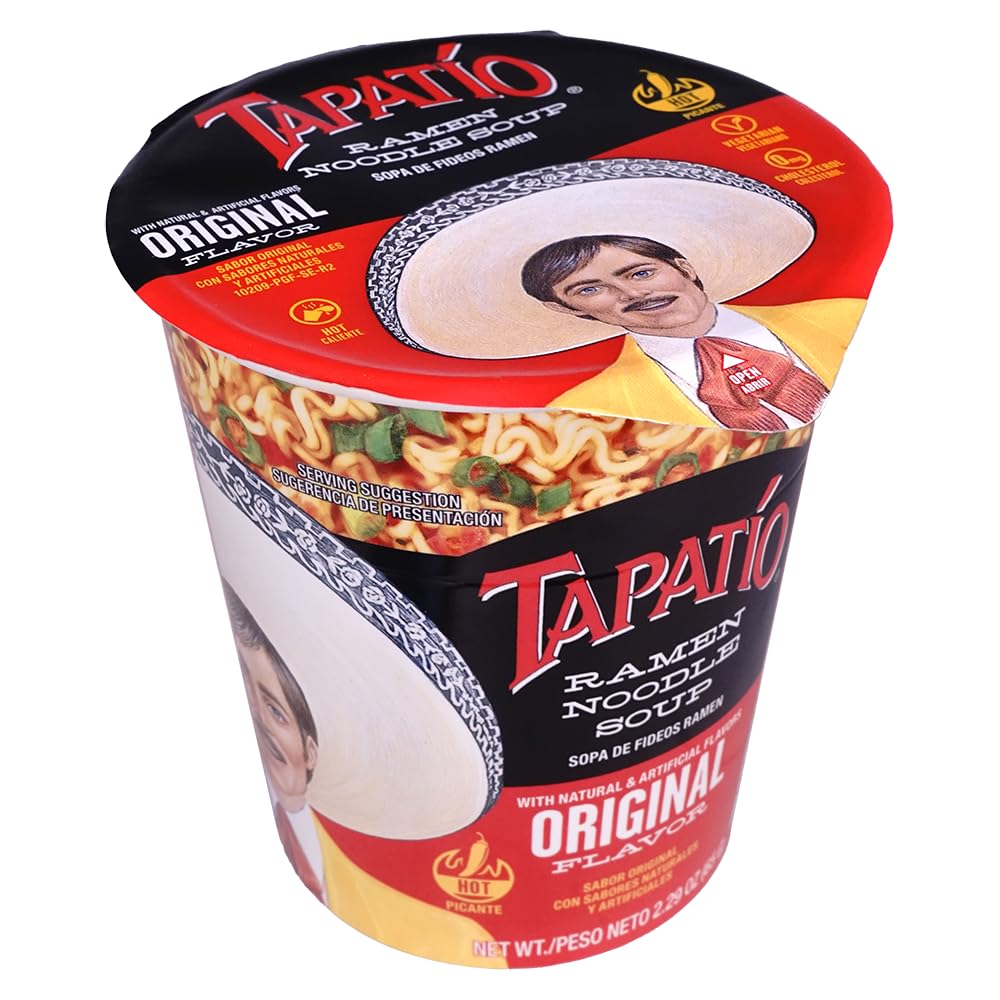 Tapatio Spicy Ramen Noodle Soup Cup - Original Flavor - 2.29 Oz (Pack of 12) | Instant Mexican Style Ramen for Quick Meals, Office Lunch & College Dorm Snacks