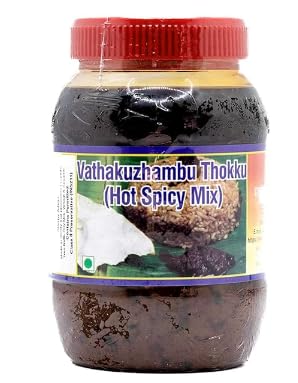 Grand Sweets & Snacks (GSS) Vathakuzhambu Thokku - Authentic South Indian Spicy Pickle (2 Pack, 500g Each) | Perfect for Rice, Dosa & Indian Meals