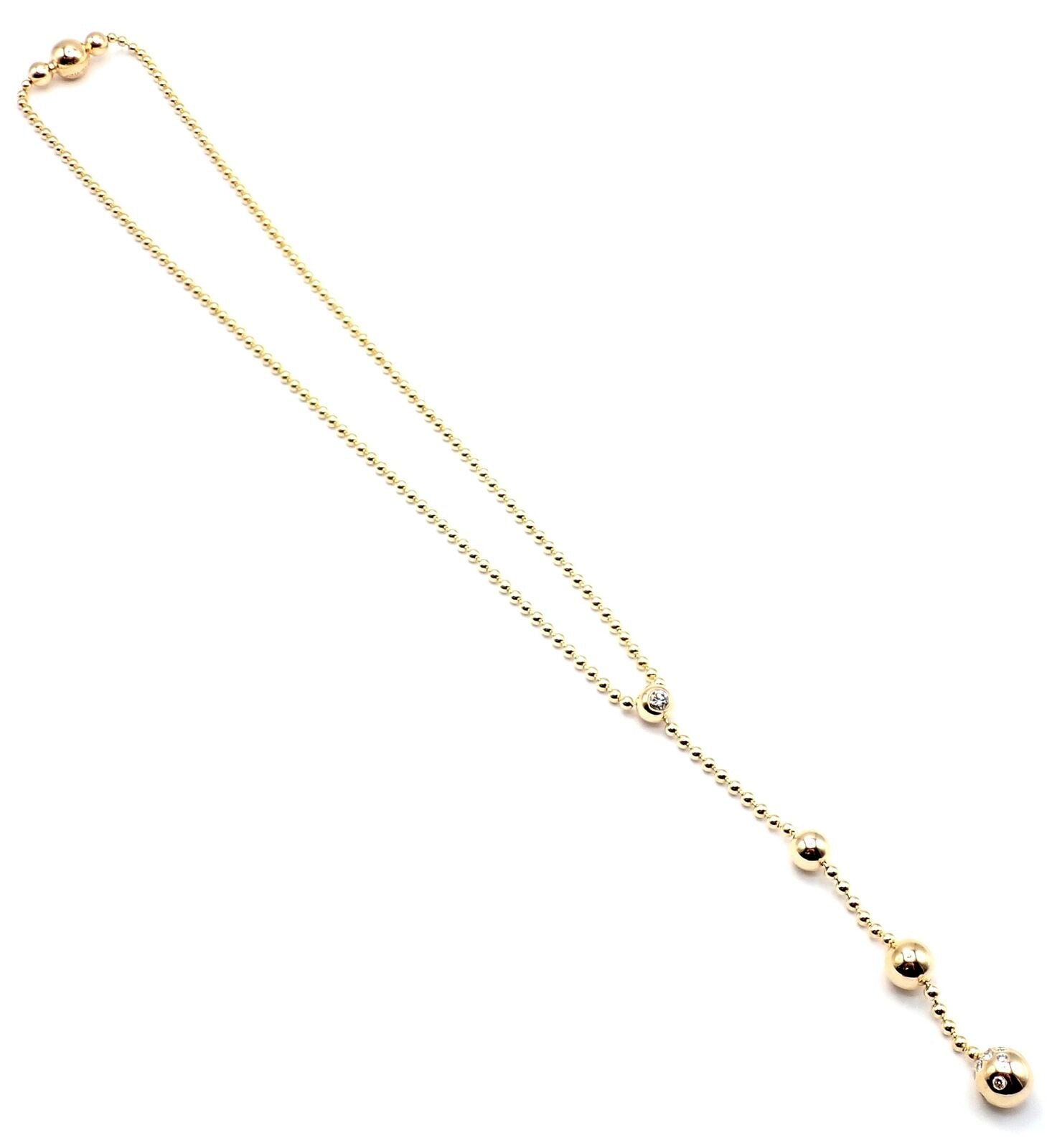 Authentic Cartier Draperie de Decollate 18k Yellow Gold Diamond Necklace for Women - Luxury Fine Jewelry Gift for Anniversary, Wedding & Special Occasions