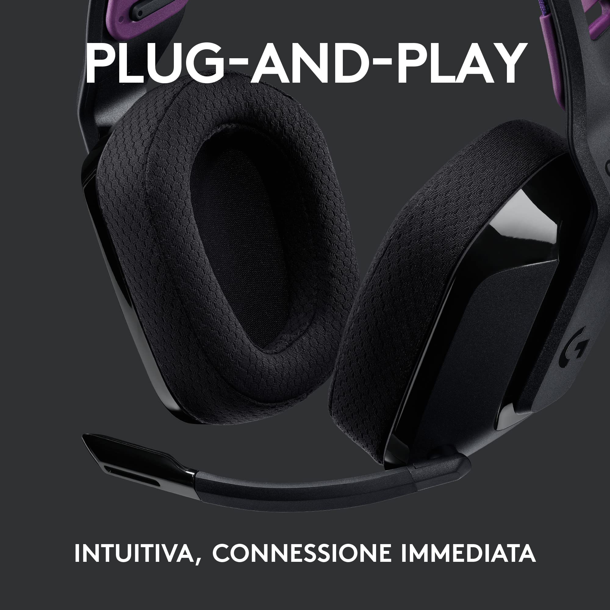 Logitech G535 LIGHTSPEED Wireless Gaming Headset with Microphone - Lightweight Over-Ear Design, Flip-to-Mute Mic, Stereo Sound, USB Rechargeable - Compatible with PC, PS4, PS5 - Perfect for Gaming, Streaming & Online Meetings