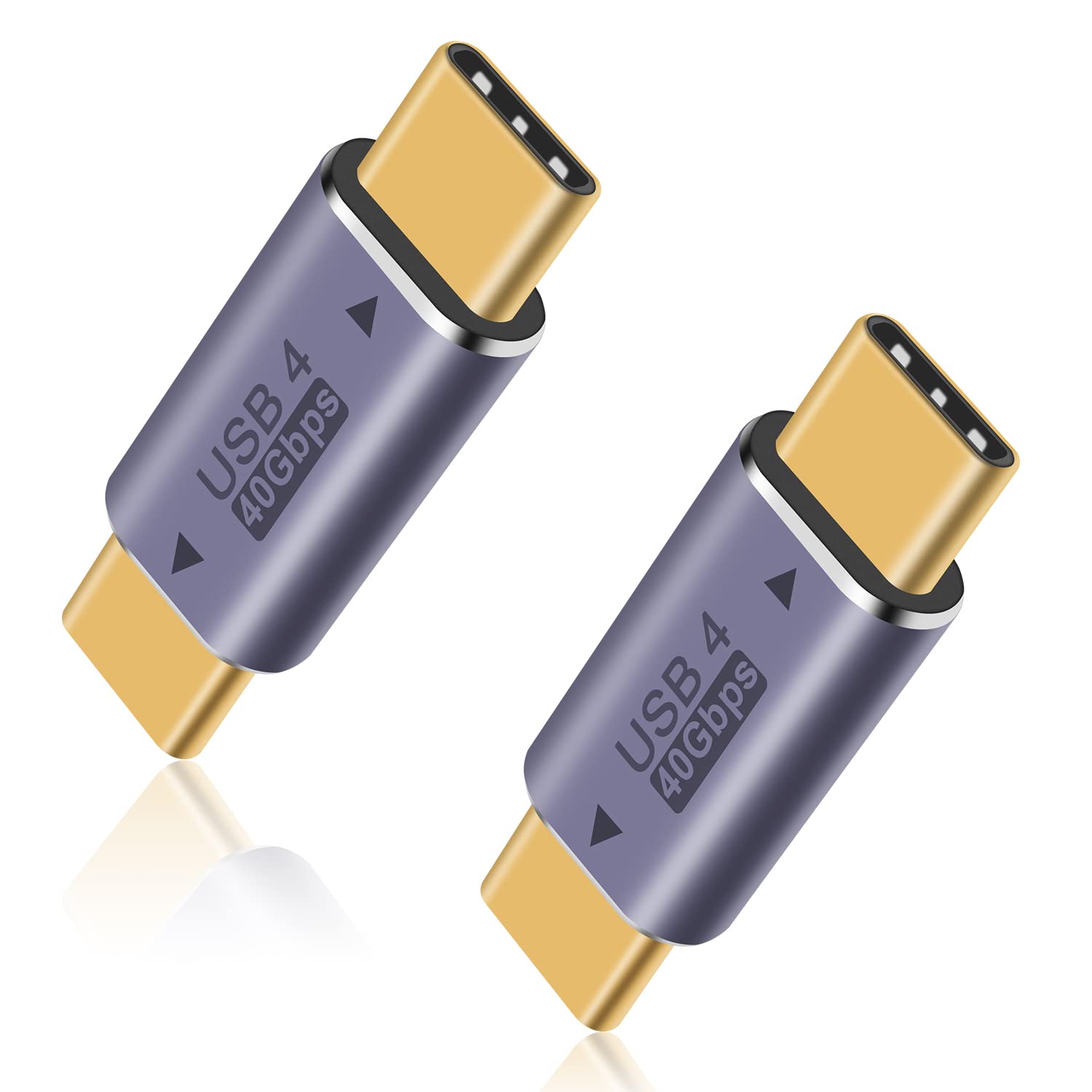 Duttek USB C Male to Male Adapter 40Gbps - High Speed USB Type C Adapter for 8K@60Hz Video & 100W Fast Charging - Thunderbolt 3/4 Compatible - Perfect for MacBook Pro, iPad Pro, and Gaming Laptops (2 Pack)