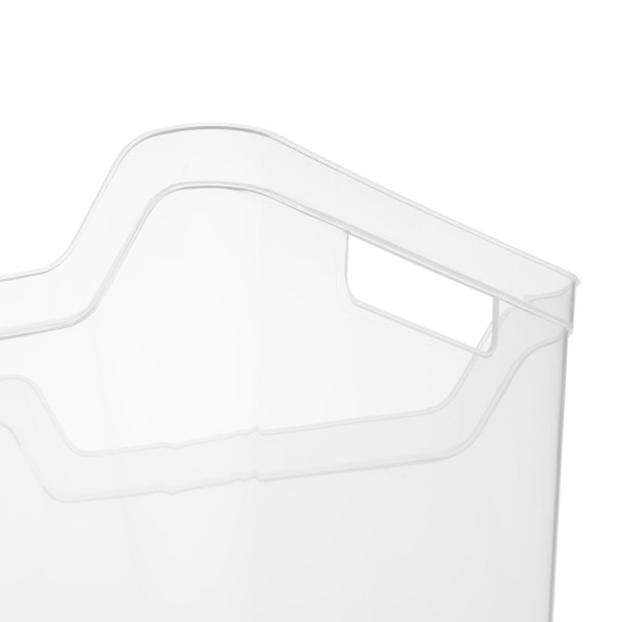 Sterilite Clear Plastic Storage Bins with Handles - 24 Pack Wide Shelf Organizer for Home, Kitchen, Office - Durable Open Top Baskets for Pantry, Closet, Toy & Craft Organization