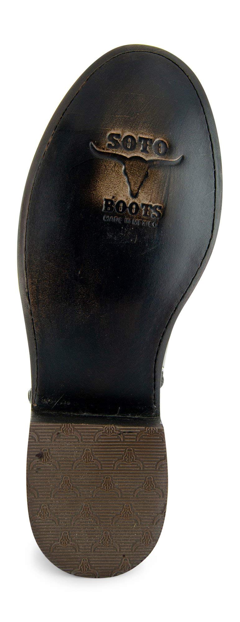 **Soto Boots Men's Roper Cowboy Boots - Genuine Leather Western Boots for Men (H4003) - Comfortable & Durable for Riding, Work & Casual Wear**