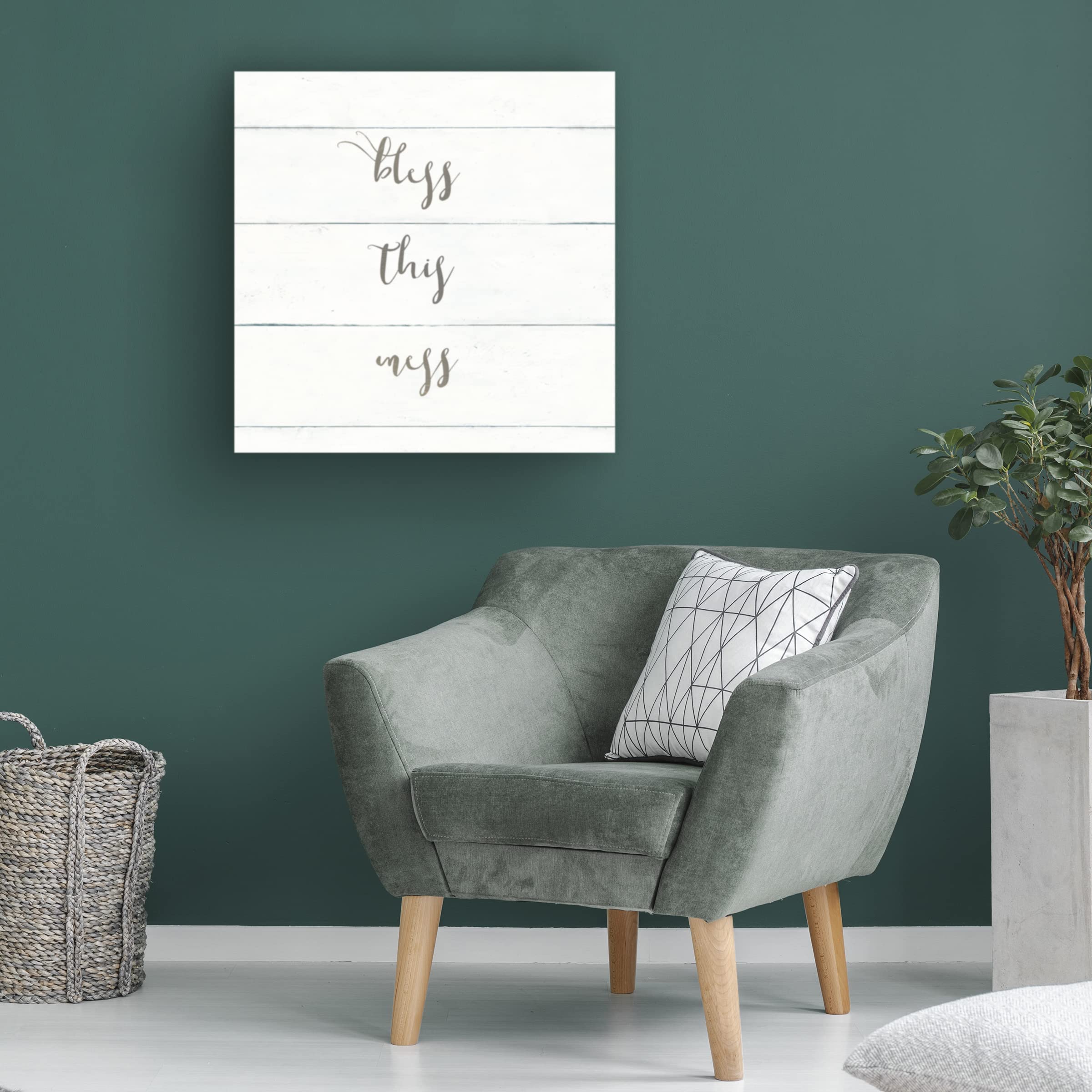 Wild Apple Portfolio 'Home Sweet Home II Shiplap' Canvas Wall Art - Farmhouse Decor for Living Room, Bedroom & Office - High-Quality Printed Home Sweet Home Sign