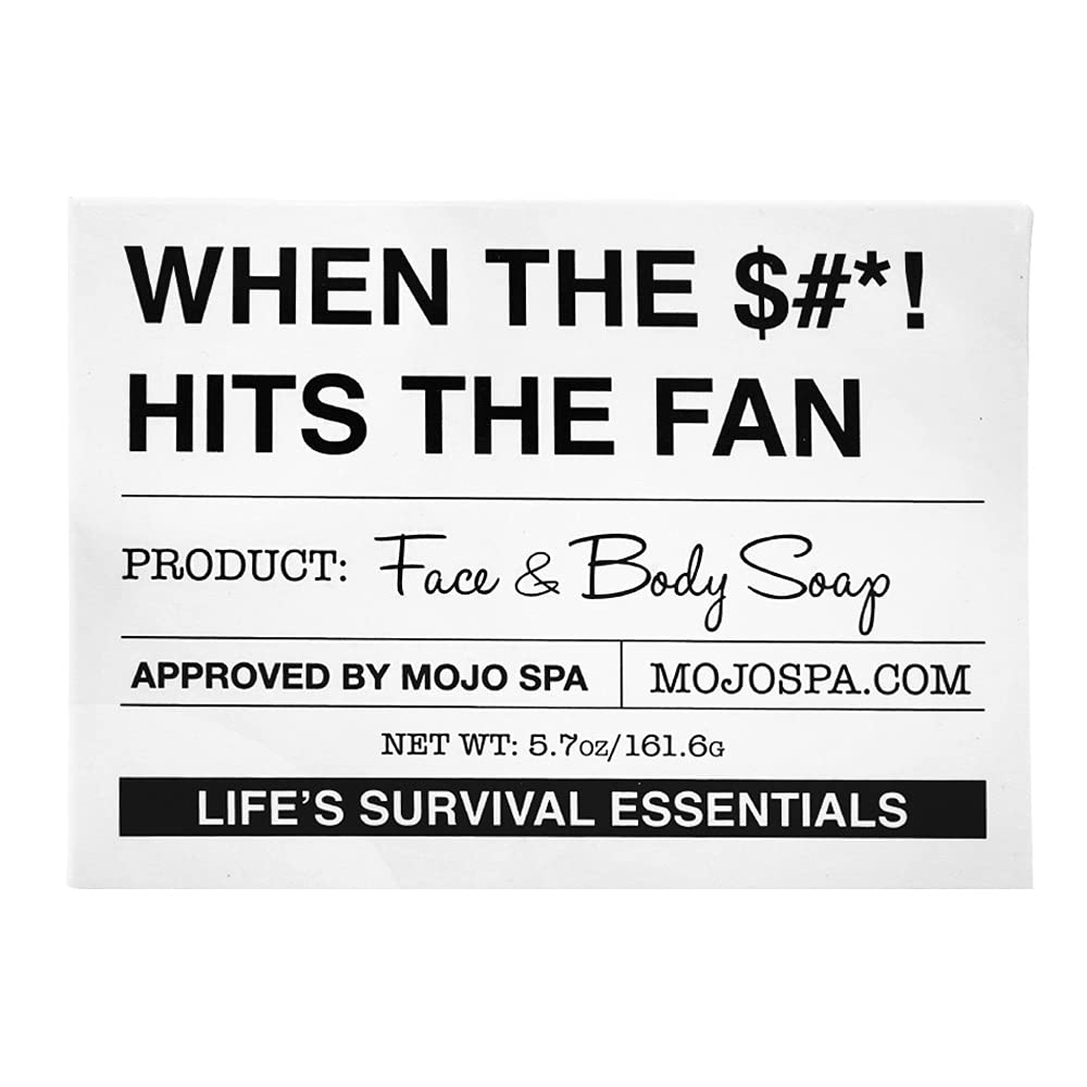 Mojo Spa Life's Survival Essentials Large Gift Set - 4 Handmade Natural Bath & Body Products: Face & Body Scrub, Lotion, Soap & Balm | Perfect for Self-Care, Spa Days & Thoughtful Gifting
