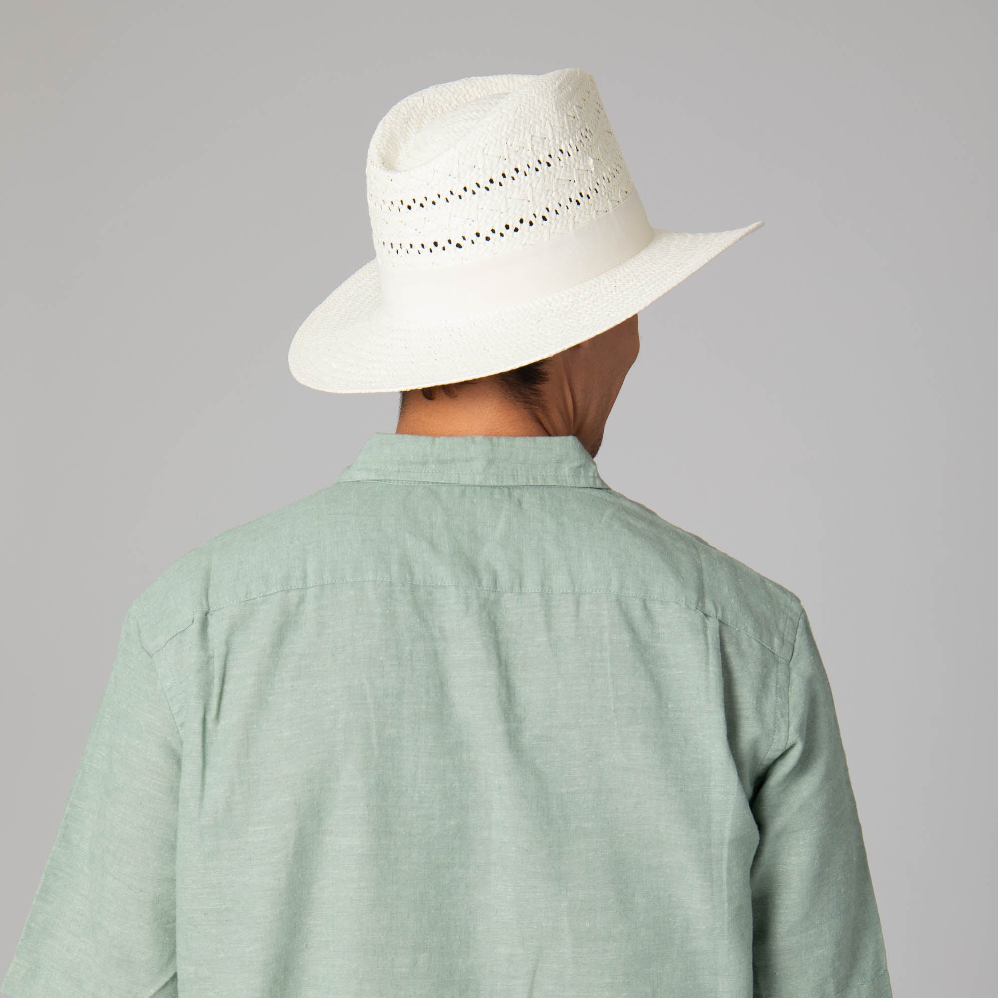 Stylish Men's Paperbraid Ivory Fedora Hat - Classic Summer Sun Hat for Outdoor Events, Beach & Travel