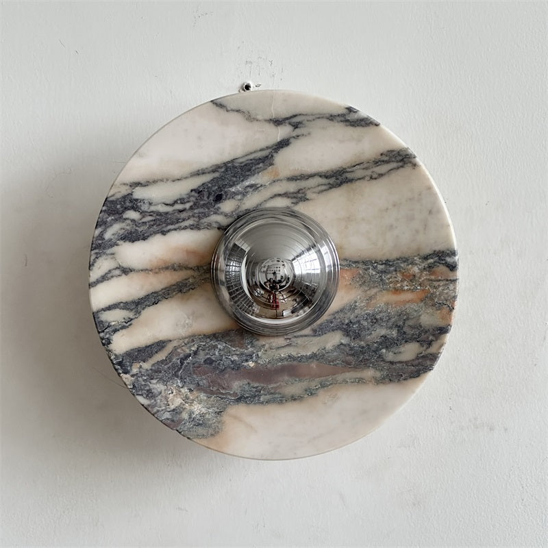Calacatta Marble Wall Sconce Light - Modern Gold Finish Bathroom Vanity Lighting for Bedroom, Hallway & Living Room Decor