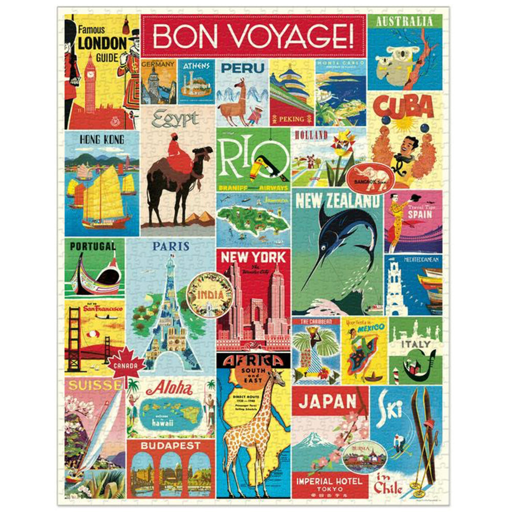 1000 Piece Jigsaw Puzzle - Travel Themed Adult Puzzle with Scenic Landmarks - Perfect for Relaxation, Family Game Night & Home Decor