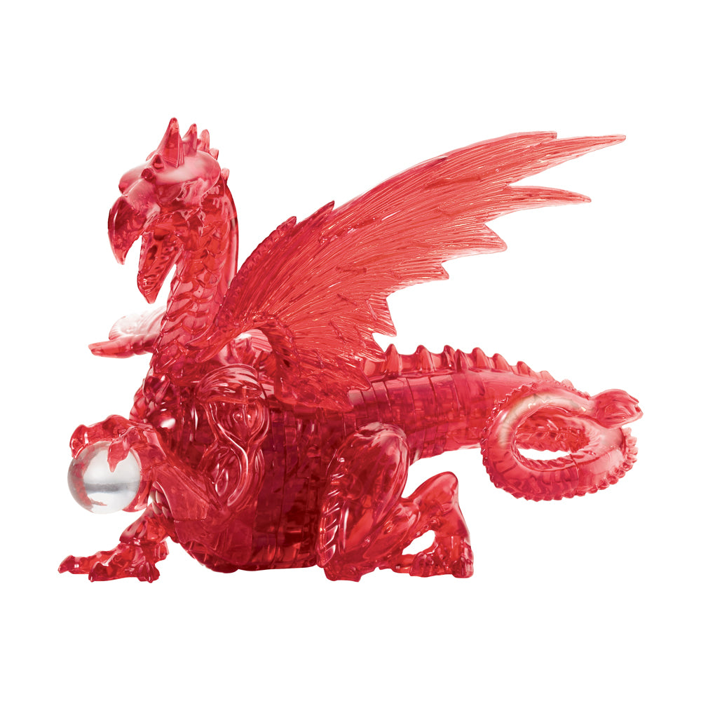 BePuzzled Red Dragon 3D Crystal Puzzle - 56 Piece Brain Teaser for Adults & Teens | Fun STEM Educational Toy | Perfect for Gifts, Party Games & Stress Relief
