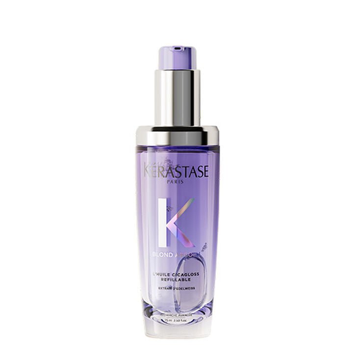Kérastase Blond Absolu Cicagloss Hair Oil - Refillable Bottle for Blonde & Highlighted Hair | Nourishing Treatment for Damaged Hair at Home & Salon Use