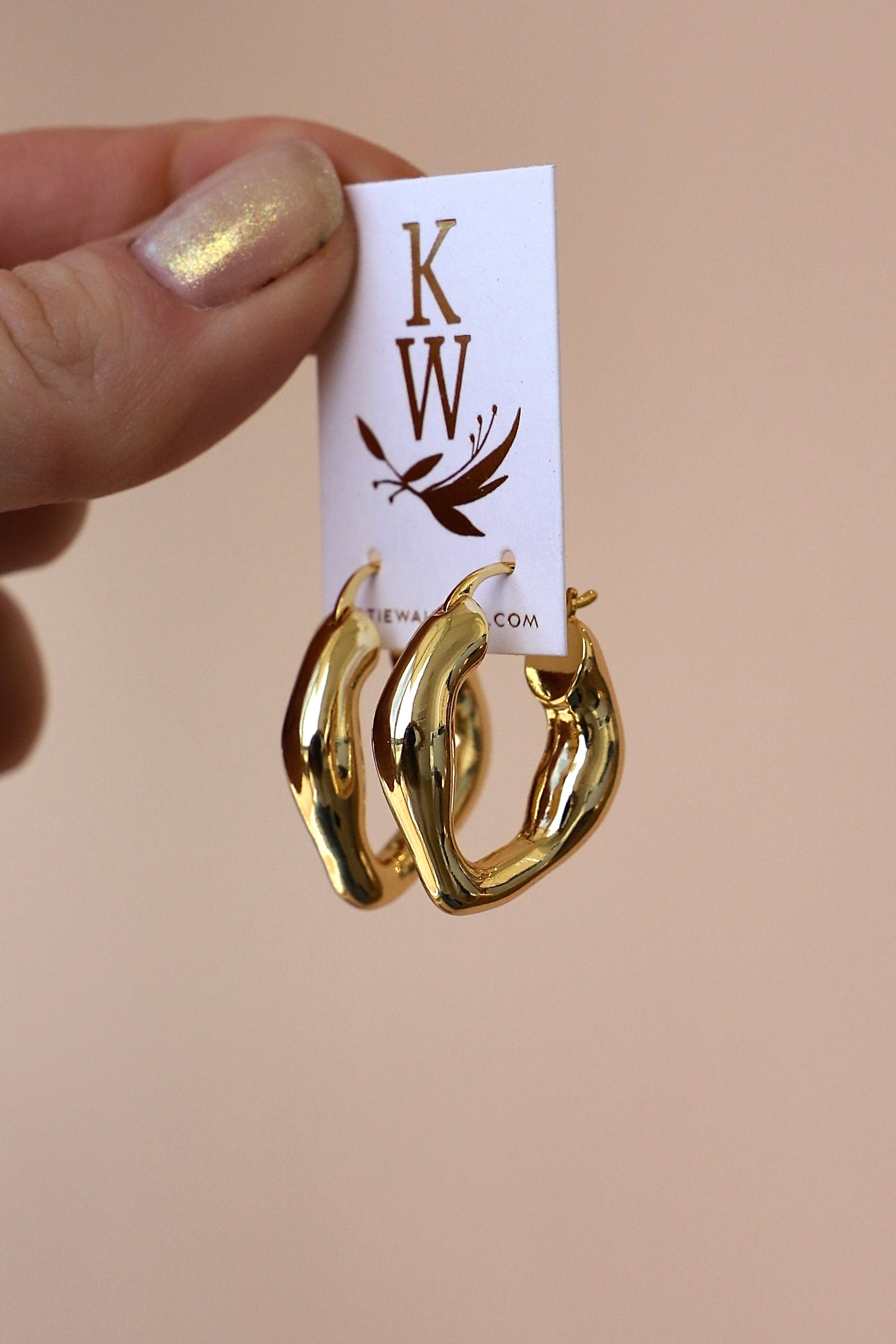 Organic Gold Hoops Earrings for Women - 14K Gold Plated Hypoallergenic Hoop Earrings - Perfect for Everyday Wear, Parties & Gifts