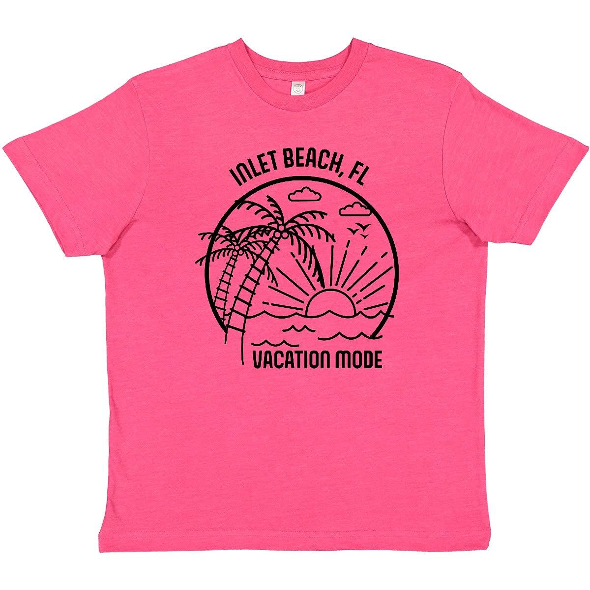 Inktastic Summer Vacation Mode Inlet Beach Florida Youth T-Shirt - Comfortable Kids Travel Tee for Beach Trips & Family Vacations