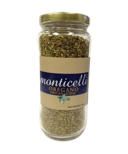 Organic Oregano Leaves | Monticelli Premium Dried Mediterranean Herb | 95g (3.35oz) | Perfect for Pizza, Pasta, Greek & Italian Cooking, Salad Seasoning