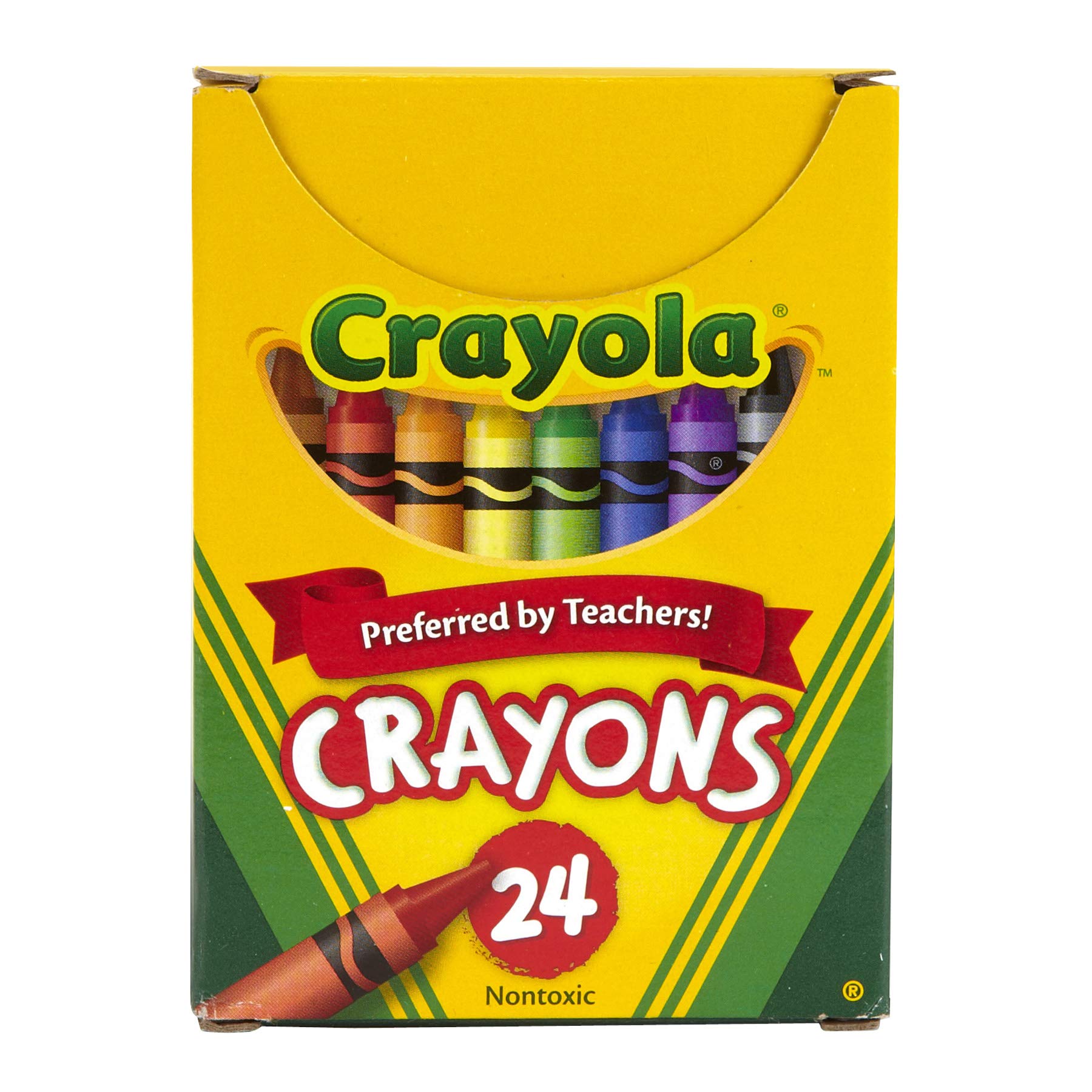 Crayola 24-Count Standard Crayon Set with Lift-Lid Box - Assorted Colors for Kids Art Projects, School Supplies & Creative Drawing Activities