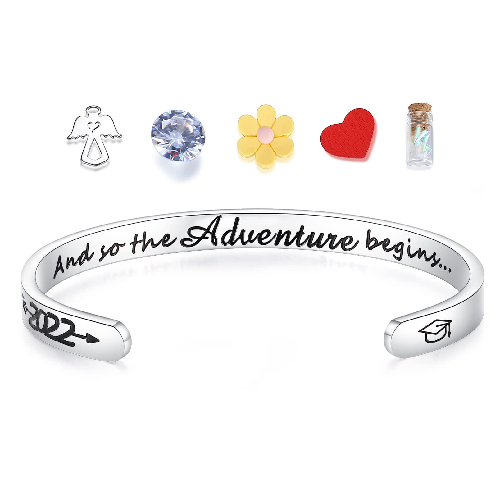 THEMEROL Inspirational Bracelet for Women & Girls - Personalized Mantra Quote Jewelry with Gift Box | Meaningful Birthday Gift for Daughter, Sister, Mom, Best Friend | Perfect for Daily Wear, Special Occasions & Self-Motivation