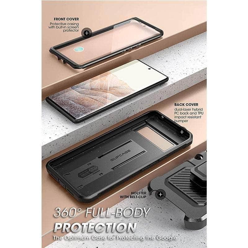 SUPCASE UB Pro Rugged Holster Case for Google Pixel 6 Pro - Full Body Protection with Kickstand | Shockproof, Military-Grade Drop Protection for Work, Outdoor & Daily Use