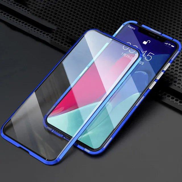 Samsung Galaxy S24 Magnetic Adsorption Glass Metal Case - Premium Protective Cover for Everyday Use & Travel