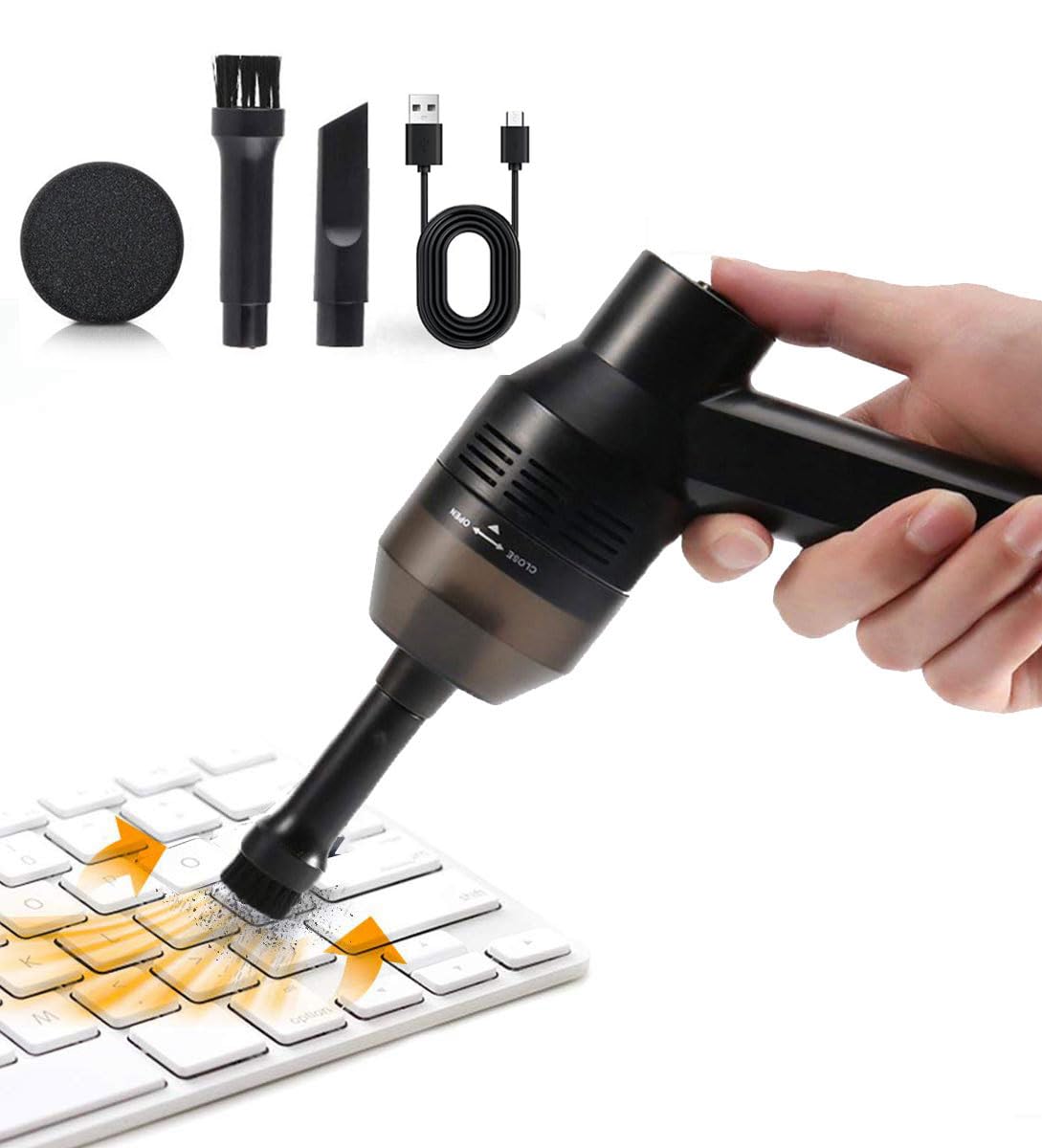 Best Cordless Mini Vacuum Cleaner - Portable USB Rechargeable for Car, Laptop, Keyboard, Sewing Machine | Powerful Dust & Hair Removal for Home, Office, Travel | Compact Desktop Crumbs Cleaner