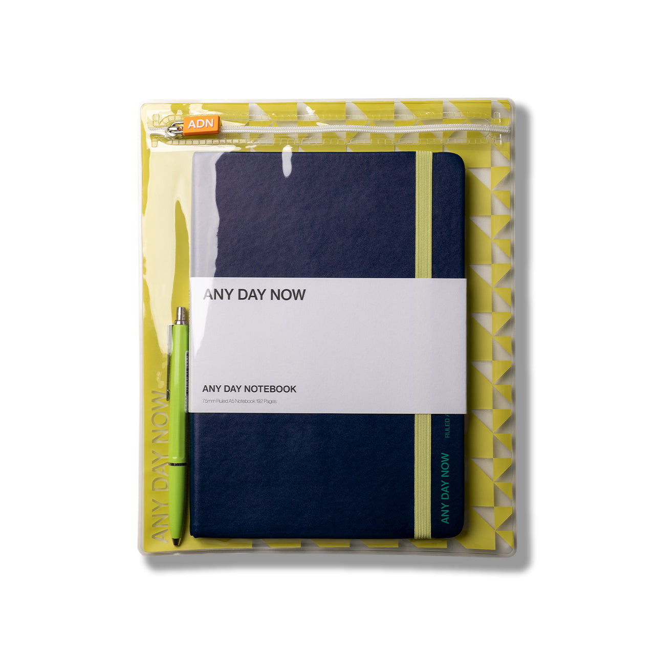 Premium Navy & Lime Notebook, Pen, and Pouch Gift Set - Perfect for Students, Office Professionals, and Thoughtful Gifting