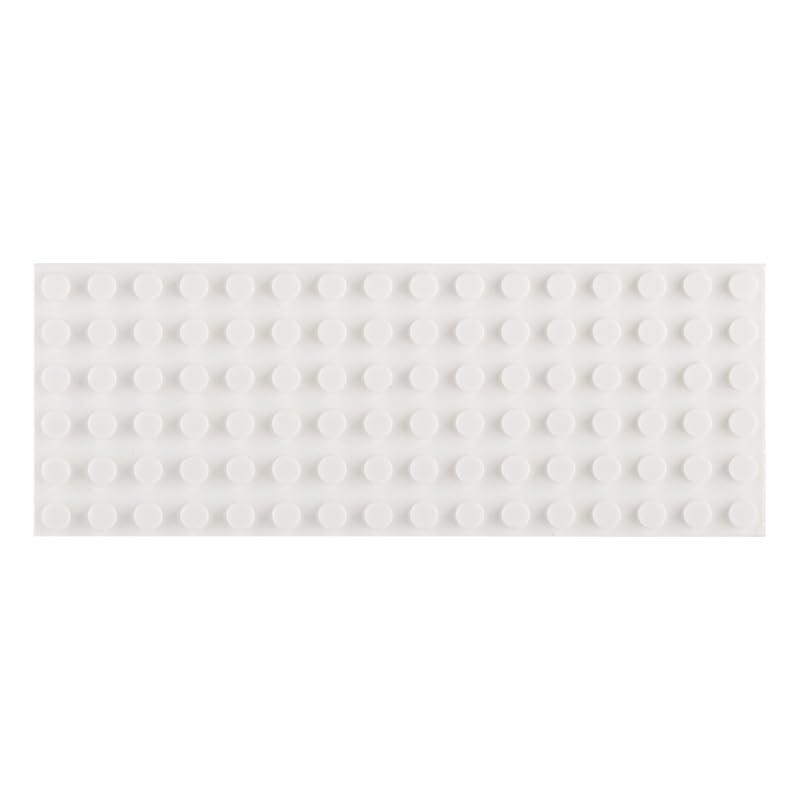 Bulk Classic White Lego Plates 6x16 - 10 Pack Flat Building Plates Compatible with Lego Parts | Perfect for Lego Builders, MOC Creations & DIY Projects