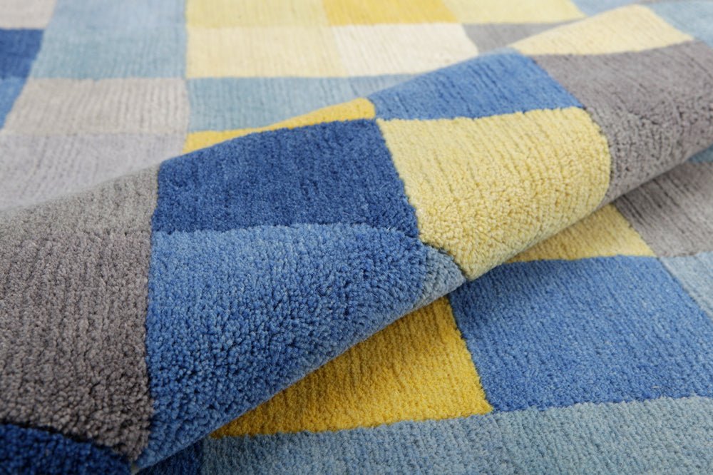 Bauhaus Carpet No. 2 by Gertrud Arndt - Modern Geometric Wool Area Rug for Living Room, Bedroom & Office Decor | Mid-Century Inspired Home Accent Piece