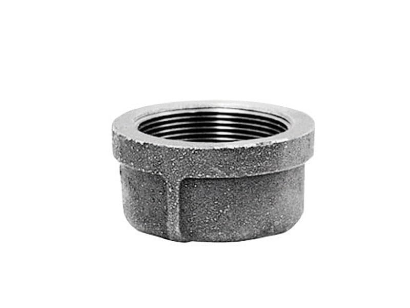 3/4 Inch FPT Black Malleable Iron Pipe Cap - Heavy Duty Anvil Brand for Plumbing, Gas Lines & Industrial Applications