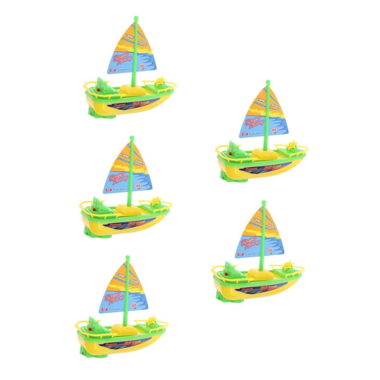 UPKOCH 5 Pack Speed Boat Bath Toys for Kids - Plastic Floating Boats for Bathtub, Pool & Beach Play - Fun Water Toys for Toddlers & Children's Outdoor Activities
