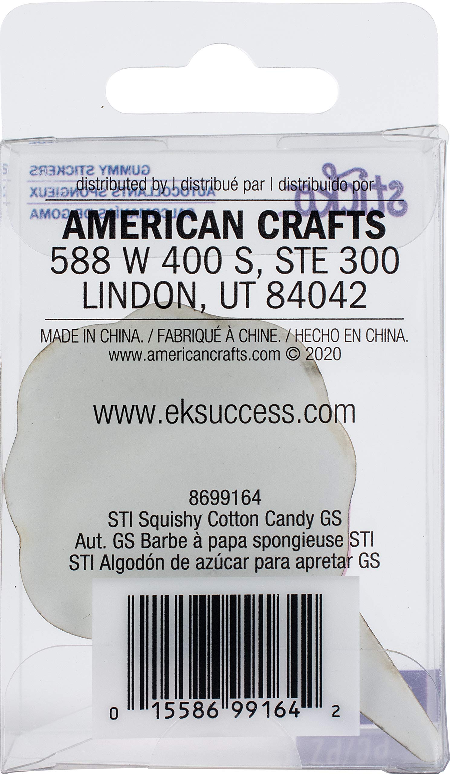 STICKO by American Crafts Gummy Stickers - Cotton Candy Design, 12-Pack | Fun Scrapbooking & DIY Craft Supplies for Kids & Adults | Perfect for Journals, Cards, and School Projects