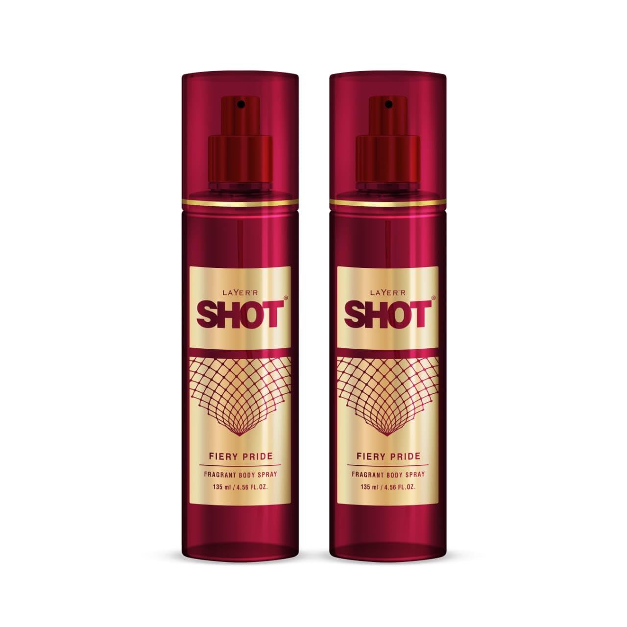 Layer'r Shot Men's Fiery Pride Body Spray - 2 x 135ml | Long Lasting Oriental Fragrance for Men | Premium Aerosol Cologne | Perfect for Work, Gym & Night Out | Fresh Scent for Daily Use & Special Occasions