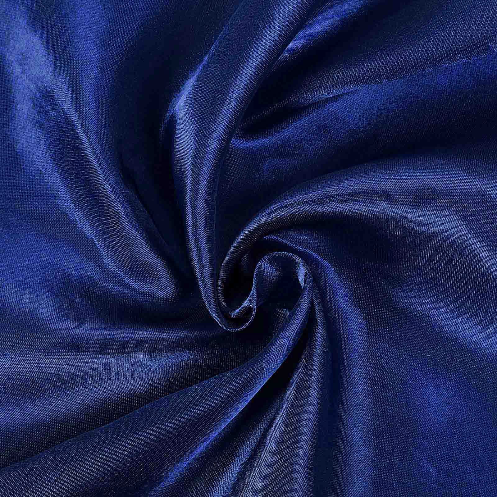 50-Pack Navy Blue Satin Dinner Napkins 20 Inch - Elegant Wedding, Party, Reception & Restaurant Table Linens - Perfect for Formal Dining, Holiday Gatherings & Home Decor