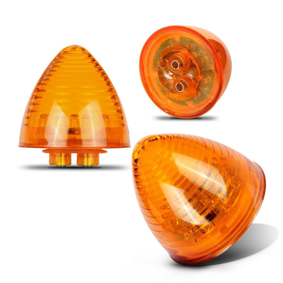 Partsam 10Pcs 2 Inch Amber 9LED Side Marker Lights - 2