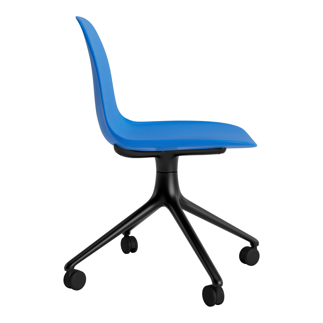 Ergonomic Form Chair with 4-Wheel Swivel Base - Adjustable Office Chair for Home & Work - Perfect for Desk Work, Gaming, and Study Sessions